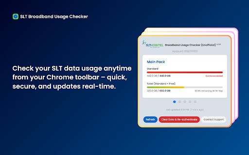 SLT Broadband Usage Checker (Unofficial) :: Check SLT Broadband usage with a single click