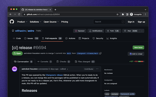 GitHub to Linear Redux :: View and create Linear tickets from any GitHub PR or issue. Maintained fork of GitHub to Linear.