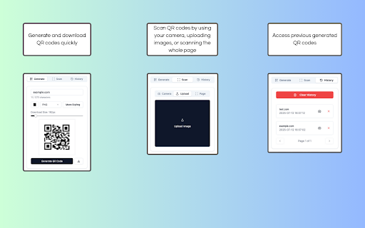 QR Code Extension :: Generate and scan QR codes with ease and style