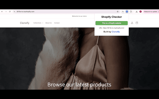 Shopify Checker :: Checks if the current website is a Shopify store.
