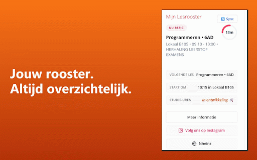 Smartschool Courses :: Toont live je lesrooster, countdowns, en studie-uren van Smartschool.