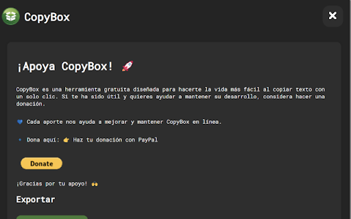 CopyBox :: Guarda y organiza fragmentos de texto fácilmente con CopyBox.