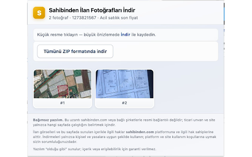 Sahibinden İlan Fotoğrafları İndir :: sahibinden.com ilan detayında galeri fotoğraflarını önizleyip ZIP ile toplu veya tekil indirin.