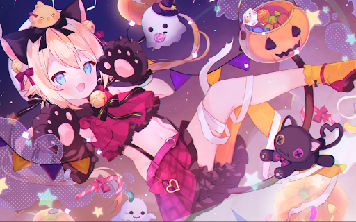 Kawaii Cute Halloween Wallpaper :: Kawaii Cute Halloween Wallpaper New Tab brings adorable HD live video backgrounds with friendly ghosts and pastel pumpkins.