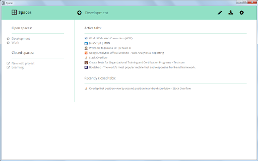 Spaces :: Intuitive tab management