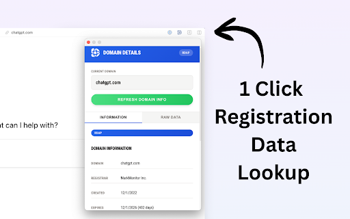 Domain Details - RDAP & WHOIS Data in Your Browser :: Instant, private domain lookups. Get RDAP/WHOIS data, expiration dates, nameservers, and registrar details right in your browser.