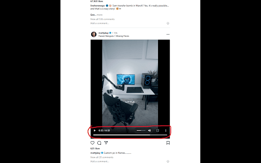 Instagram Fullscreen Viewer :: Enables fullscreen mode for Instagram videos, reels, and images with enhanced controls
