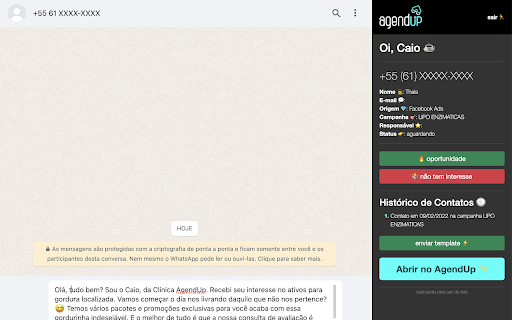 Connect AgendUp - whatsapp :: Connecta o agendup com whatsapp