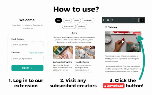Teachable Downloader :: Download Teachable Videos in One Click!