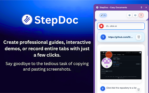 StepDoc - Easy Documents :: Capture any workflow automatically and create, edit, share professional step-by-step guides/demos instantly.