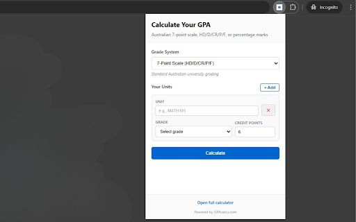 GPA Calculator Australia :: Calculate your Australian GPA instantly