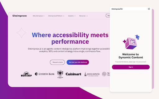 Siteimprove Dynamic Content Checker :: Start capturing your snapshots effortlessly.