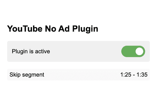 YouTube No Ad Plugin :: Skip ad segments in YouTube videos