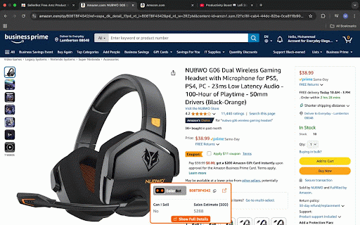 SellerBot - Free Amazon FBA Product Research & Seller Tools :: Free Amazon seller toolkit: profit calculator, competitor analysis, restriction checker, sales estimator & product research.