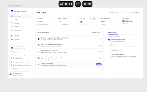 Containment AI :: Protect your organization from data leaks to AI chatbots
