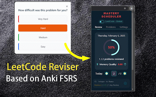 Leetcode Mastery Scheduler :: Leetcode-Mastery-Scheduler tracks your LeetCode progress and prompt you to review based FSRS