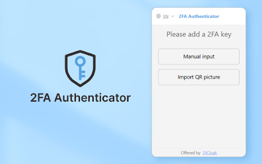 2FA Authenticator :: A free 2FA authentication extension that helps you easily obtain two-factor authentication codes.