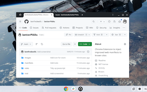 Better PWAs :: Improved installable web apps for selected sites.