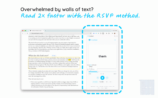 VocaRead – Read Easily :: Read web text easily and 2-3x faster with VocaRead. Uses RSVP speed reading and audio narration to help you stay focused.