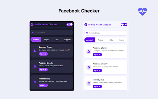 Facebook Profile Health Checker :: Monitor and manage your Facebook account health, page status, and restrictions