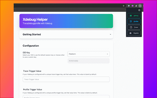 Xdebug Helper :: Xdebug Extension for easy debugging, profiling and tracing!