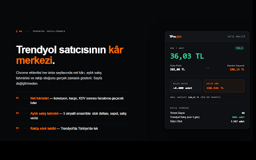 TPro360 :: Trendyol komisyon/kargo/kâr hesaplayıcı + Kategori Tarayıcı + Mağaza Analizi — paralel tarama ve streaming güncellemeler.