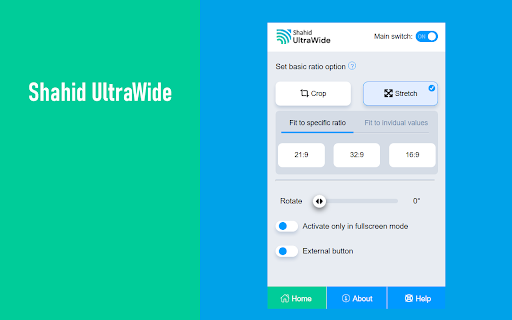 Shahid UltraWide: custom fullscreen ratios :: Go fullscreen on your ultrawide monitor. Fit the video to 21:9, 32:9, or custom ratio. Supports Shahid platform.