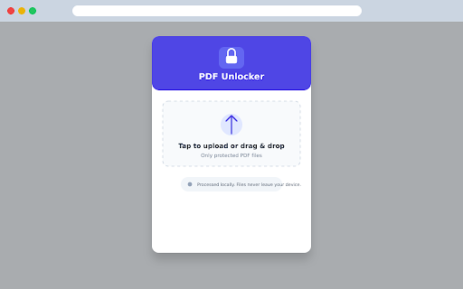 Local PDF Unlocker :: Remove passwords securely from protected PDF files locally on your device.