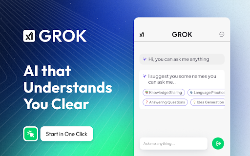 Grok :: Try Grok in extension - clever tool based on the new Grok 3.0 system boosting your productivity. Elon Musk AI is at your service.