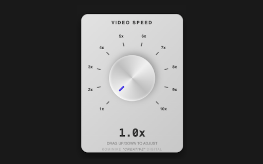 Fast Video Pro :: Vintage knob style video speed controller for YouTube, Twitter, Facebook and more.