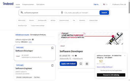 Jobby :: Score job postings against your CV without leaving the job board.