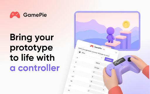 GamePie - Gamepad to Keyboard Mapper from ProtoPie :: Control ProtoPie prototypes in your browser by mapping gamepad inputs to keyboard keys.