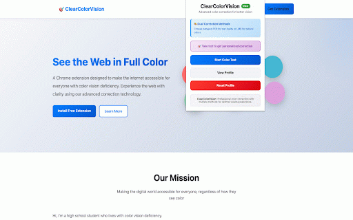 ClearColorVision - Advanced Color Vision Deficiency Corrections :: Professional color correction with dual methods: Perceptual Contrast Rebalancing (PCR) for text clarity & LMS for natural colors