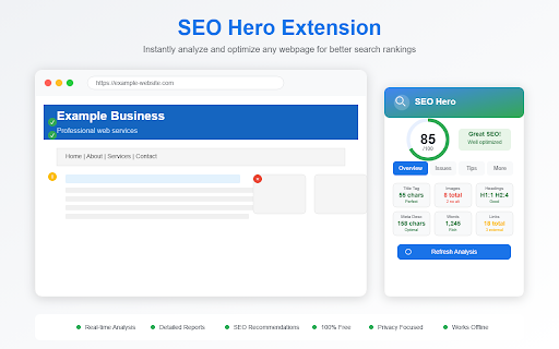 In-page SEO Analyzer :: Perform comprehensive SEO analysis of any webpage and get actionable recommendations to improve search engine visibility.