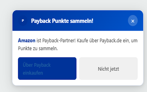 Payback Punkte Erinnerung :: Erinnert dich beim Online-Einkauf, über Payback einzukaufen und Punkte zu sammeln.