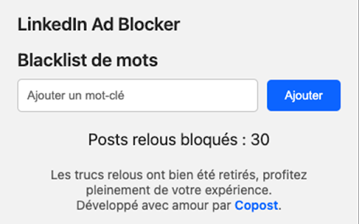 LinkedIn Ad Blocker :: Masquer certains composants de LinkedIn.