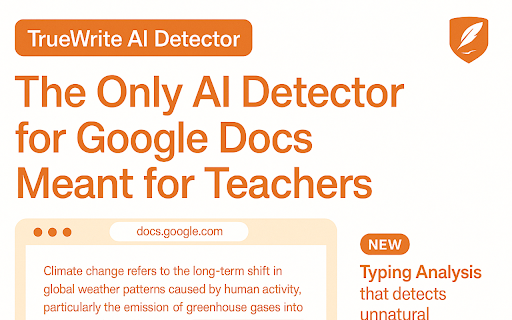 TrueWrite - Teacher AI Detection & Document Replay Analytics :: Advanced writing analytics with document replay visualization. Professional teacher insights dashboard with AI detection.