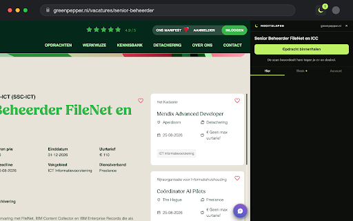 NooitSlapen: je agent in je browser :: Haal freelance-opdrachten binnen waar je ze vindt, ook achter een login. Je agent beoordeelt ze op je cv; reageren staat ingevuld.
