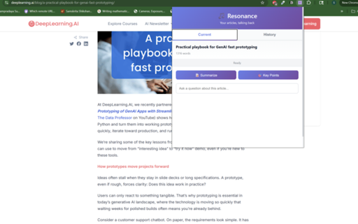 Resonance :: Talk to your articles. Remember everything.