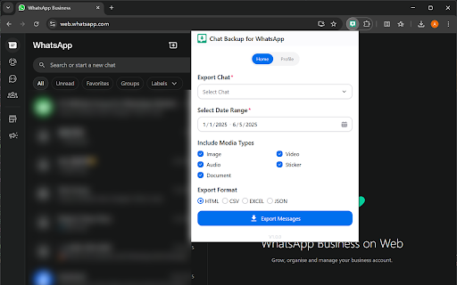 Chat Messages Backup for WhatsApp :: Export your WhatsApp Chat Messages & Media in one click.