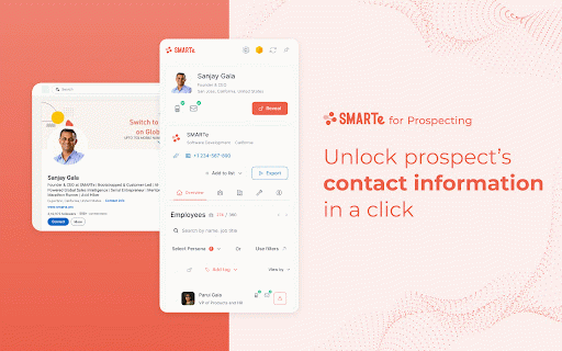 SMARTe Prospector :: Find mobile numbers and business emails while researching prospects anywhere on the web.