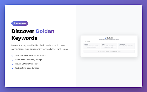 EagleKGR :: Keyword Golden Ratio Analyzer - Discover high-volume, low-competition golden keywords