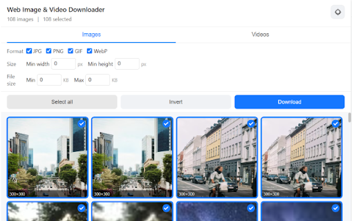 Web Image & Video Downloader :: Extract images and videos from the current page, filter and batch download locally. Multilingual interface.