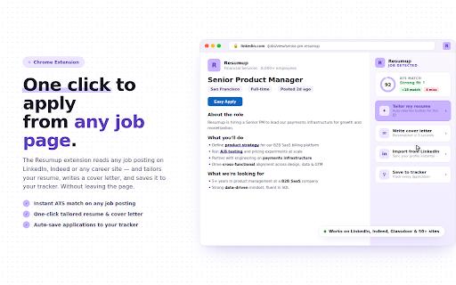 ResumUp – AI CV Builder, LinkedIn Profile Enhancer & Job Search Copilot :: Build an ATS-optimised resume, supercharge your LinkedIn profile and track job apps with ResumUp’s AI – get noticed faster!