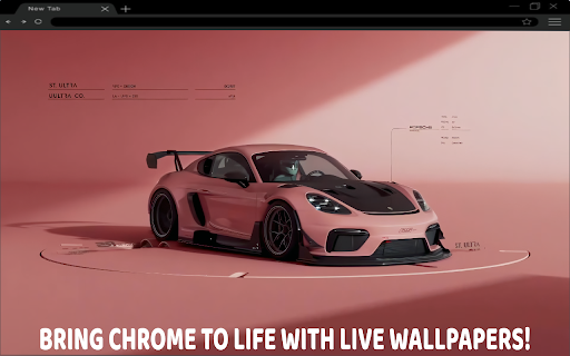 Pink Porsche Track Live Wallpaper :: 💖 Speed meets style—watch a pink Porsche blaze across the track!