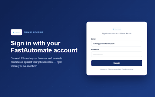 FastAutomate — PrimeLeads :: Sovereign Intelligence for LinkedIn — instant profile evaluation powered by Primus.