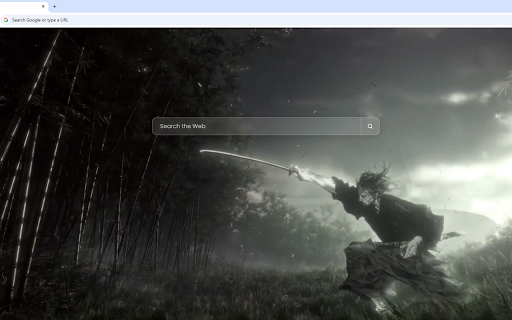 Miyamoto Musashi Legendary Samurai Vagabond Live Wallpaper :: Miyamoto Musashi striking dynamically with a glowing katana in a shadowy bamboo forest.
