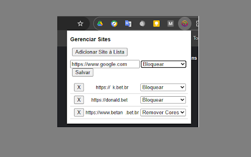 Anti-Bets:Bloqueador e Filtro de Cores :: Bloqueia sites de apostas ou remove suas cores.