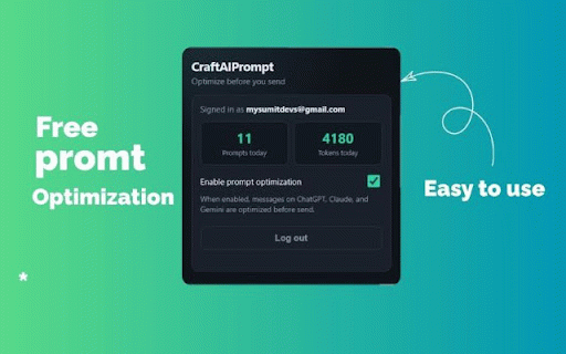 CraftAIPrompt – Optimize Prompts Instantly Inside ChatGPT, Claude & Gemini :: Optimize your prompts on ChatGPT, Claude, and Gemini before they are sent.