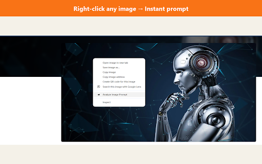 Picteel - Image to AI Prompt :: Right-click any image to generate structured AI art prompts. Supports Midjourney, Stable Diffusion, and general styles.